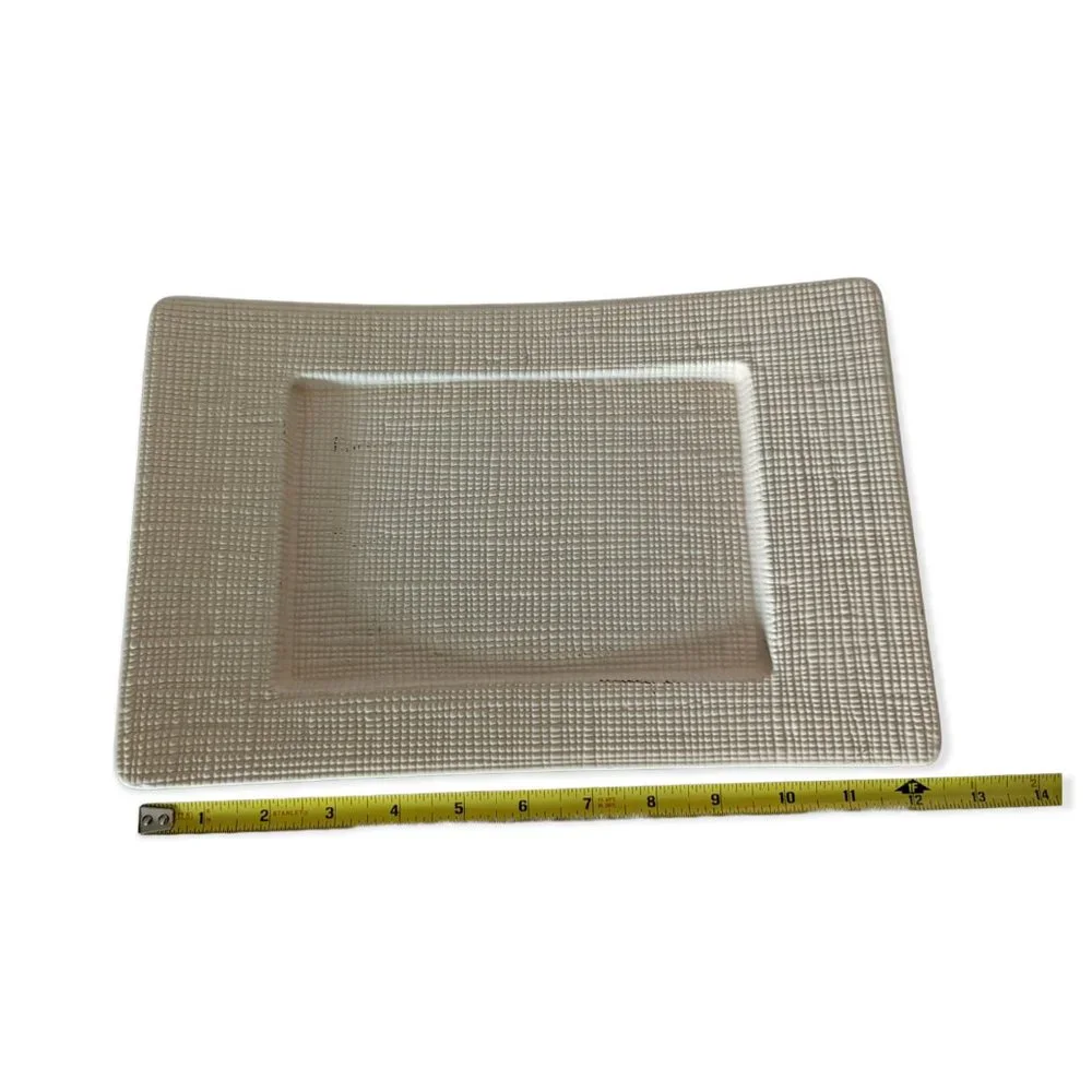 PartyLite Retired Linen Pillar Large Candle Holder
